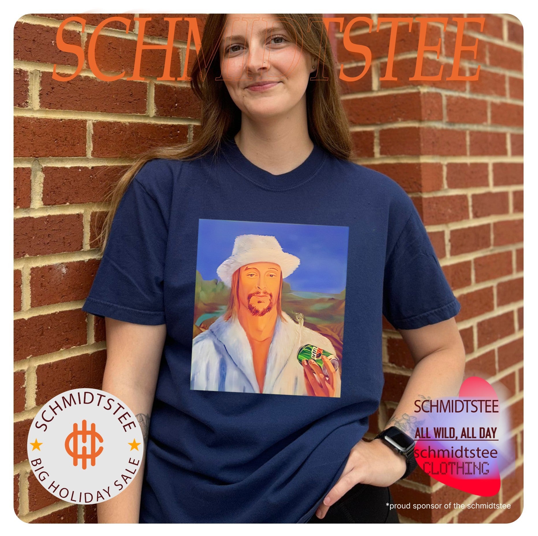 Kid Rock drinking Mountain Dew illustration shirt