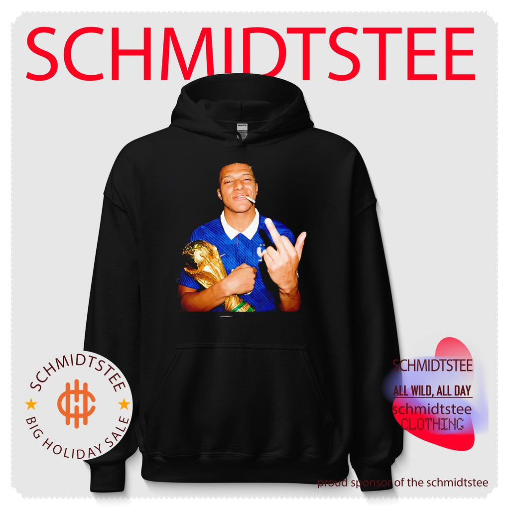 Kylian Mbappe France National Team World Cup middle finger and trophy shirt