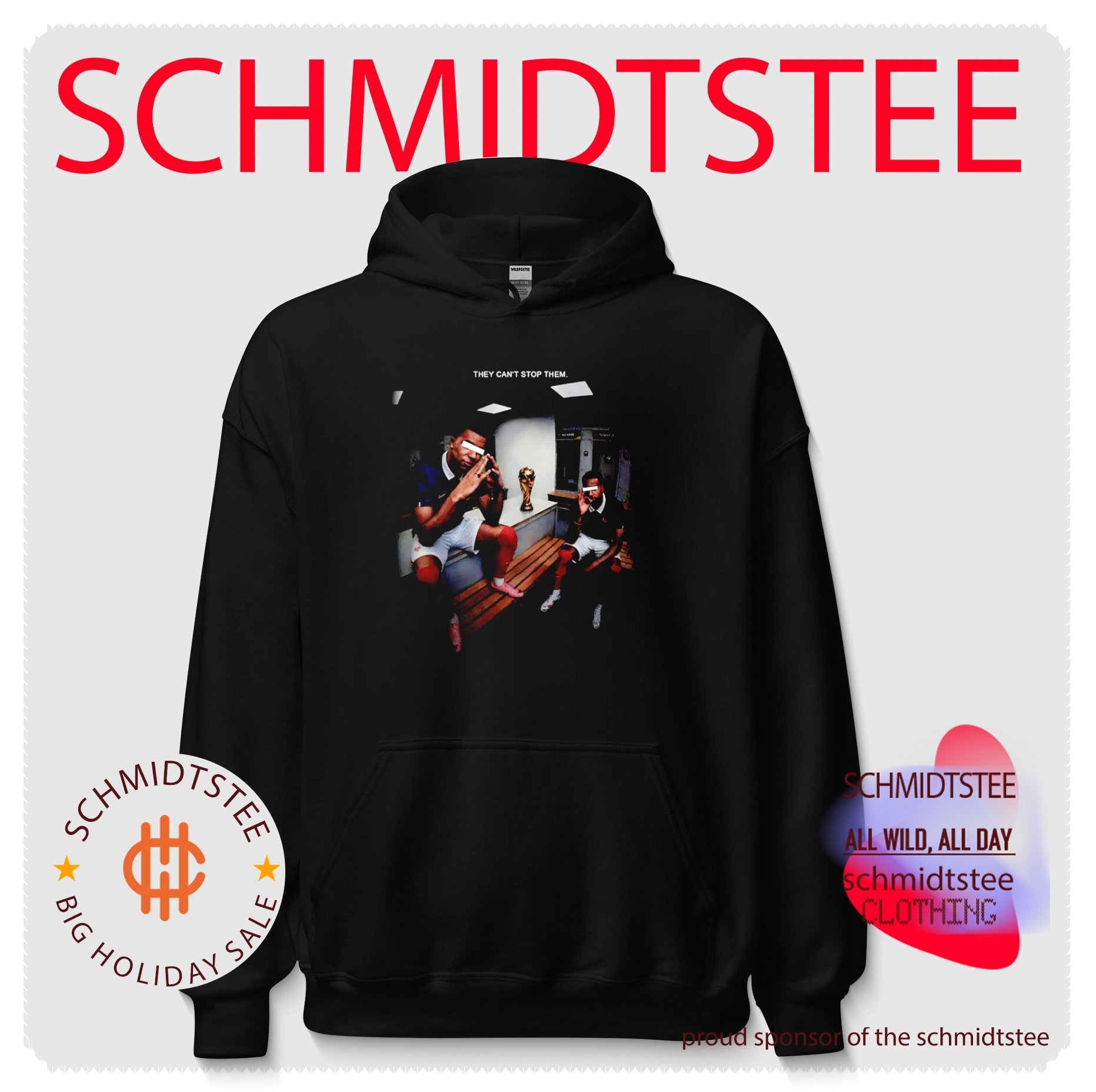 Kylian Mbappe and Didier Deschamps They Can’t Stop Them France Soccer Parasite shirt