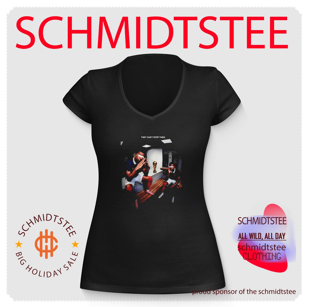 Kylian Mbappe and Didier Deschamps They Can’t Stop Them France Soccer Parasite shirt