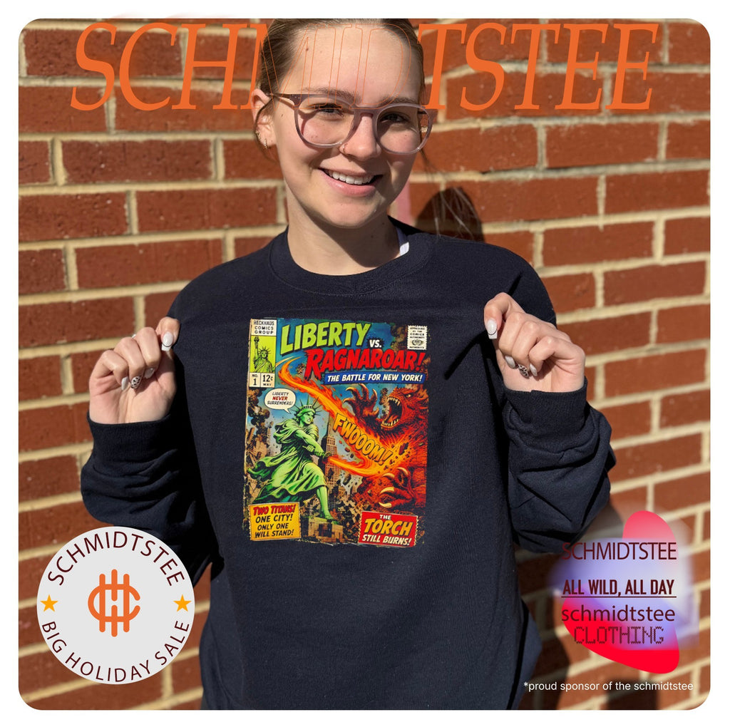 Liberty vs Ragnaroar the torch still burns comic cover style shirt