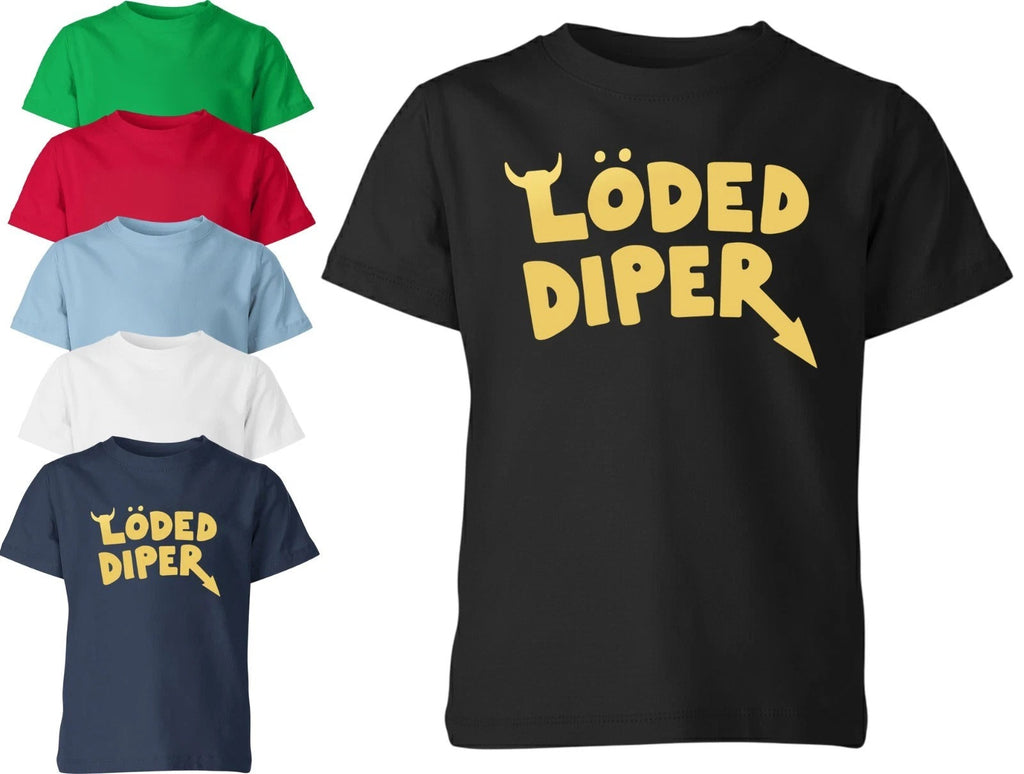 Loded Diper Unisex Kids T Shirt Diary Of A Wimpy Kid Book Day Costume Boys Girls Unisex