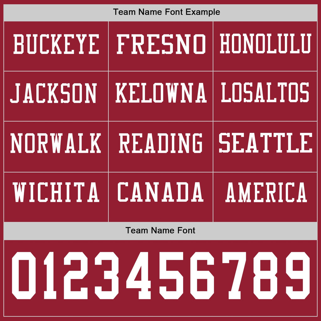 Custom Cardinal White Long Sleeve Authentic Football Jersey