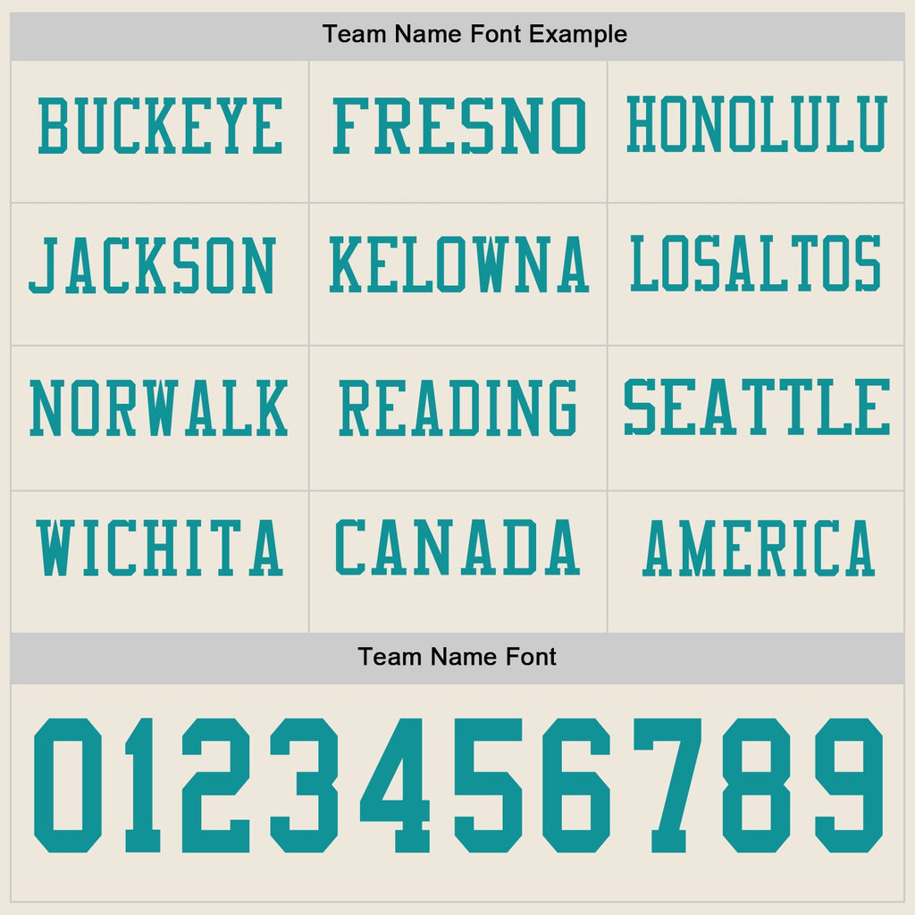Custom Cream Teal Long Sleeve Authentic Football Jersey
