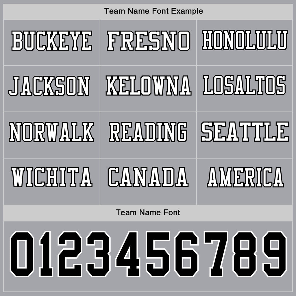 Custom Gray Black-White Long Sleeve Authentic Football Jersey