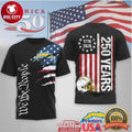 Los Angeles Chargers America 250th Anniversary 1776 2026 Patriot Two Sided Shirt Unisex