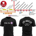 Los Angeles Metro D Line Extension 2026 Ride The D Two Sided Shirt Unisex