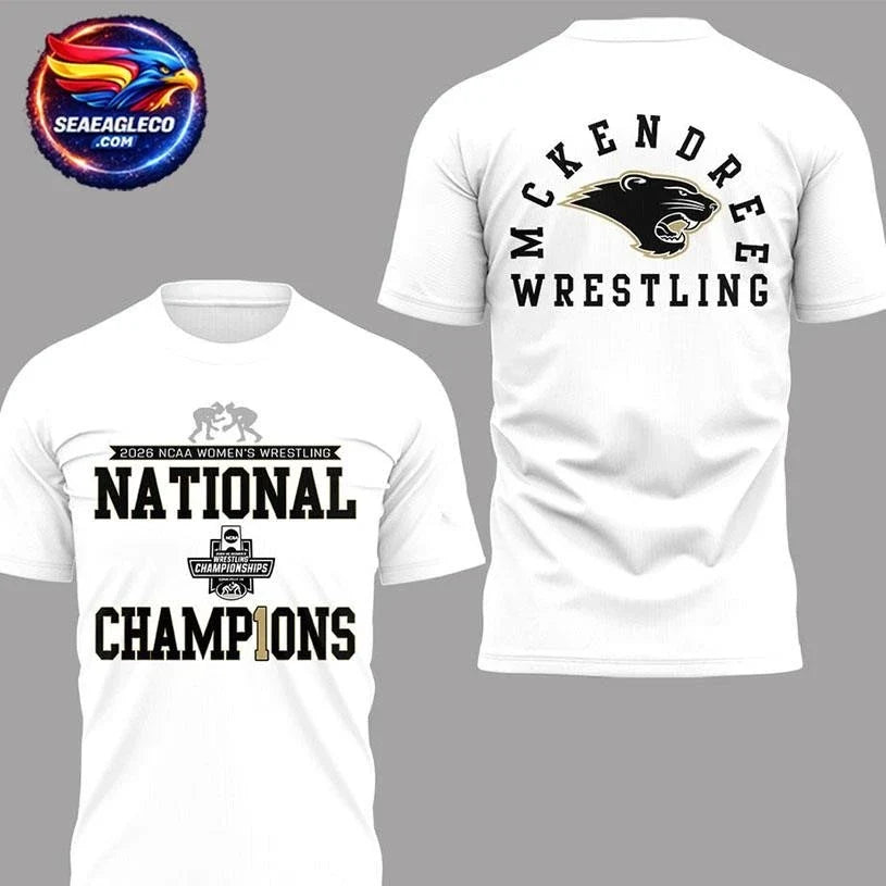 Mckendree Wrestling 2026 NCAA Women’s Wrestling National Champions Two Sided Shirt Unisex