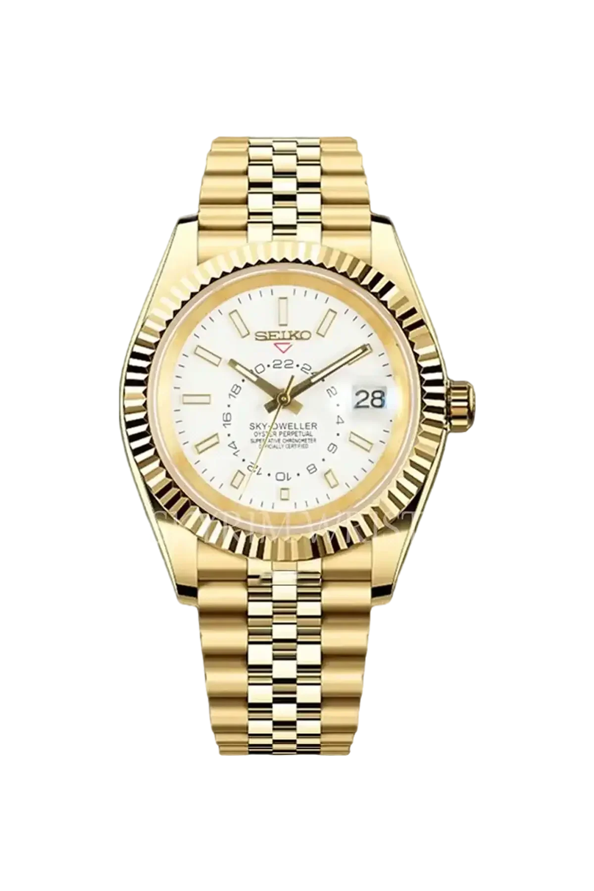 Mod Sky-Dweller Gold White