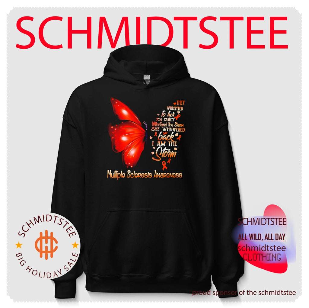 Multiple Sclerosis Awareness Ribbon they whispered to her you cannot withstand the storm shirt