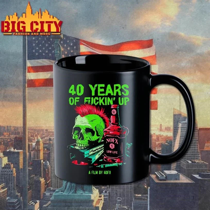 NOFX 2026 Bottle Skull 40 Years Of Fuckin Up Movie Shirt Unisex