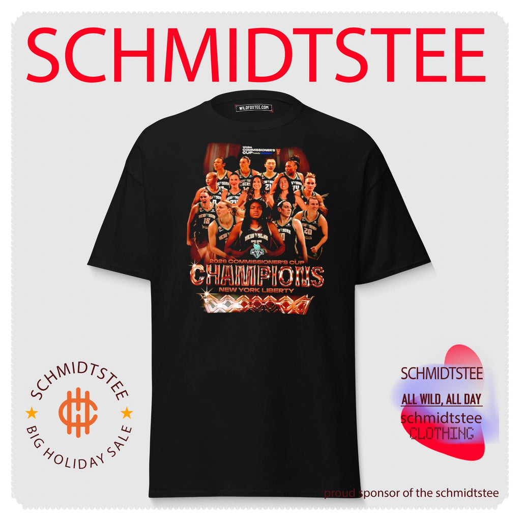 NY Liberty 2026 Commissioner’s Cup Champions player collage shirt