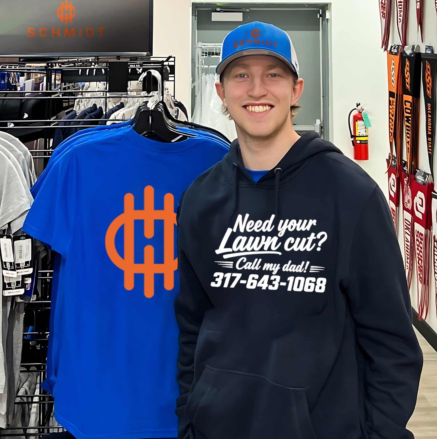 Need your lawn cut call my dad 317-643-1068 shirt
