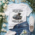 Never Underestimate An Old Man Works On Cars In Eighties Shirt