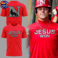Newberry Wolves The Scarlet And The Gray 2026 Jesus Won Two Sided Shirt Unisex