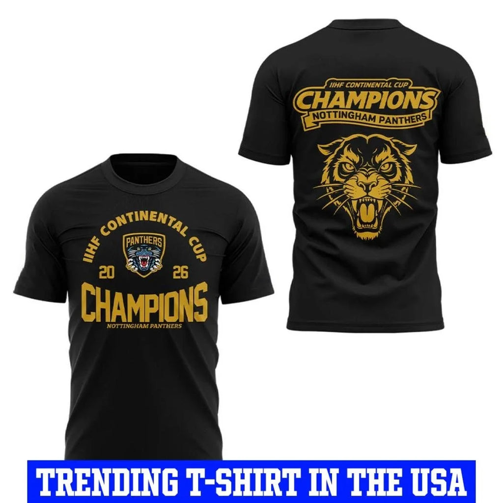Nottingham Panthers 2026 IIHF Continental Cup Champions Shirt Unisex