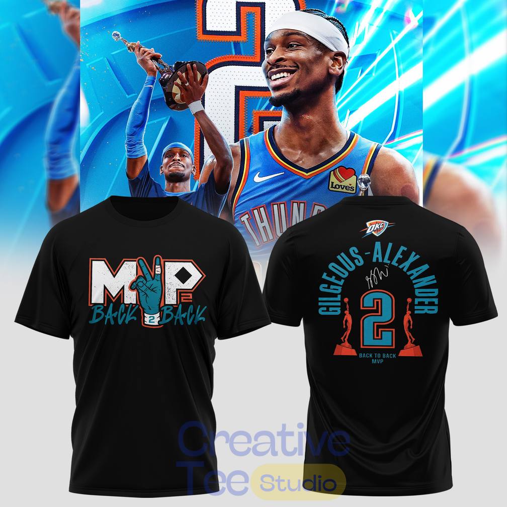 OKC Thunder 2026 MVP Back 2 Back Signature Tee Hoodie
