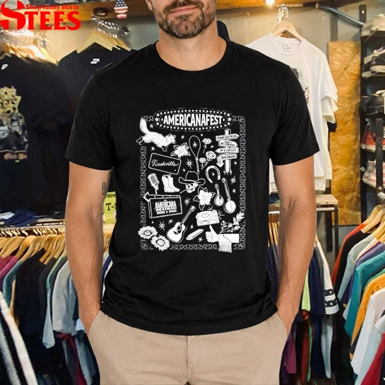 Americanafest Nashville TN From September 15-19 2026 AMA Doodle T-Shirts
