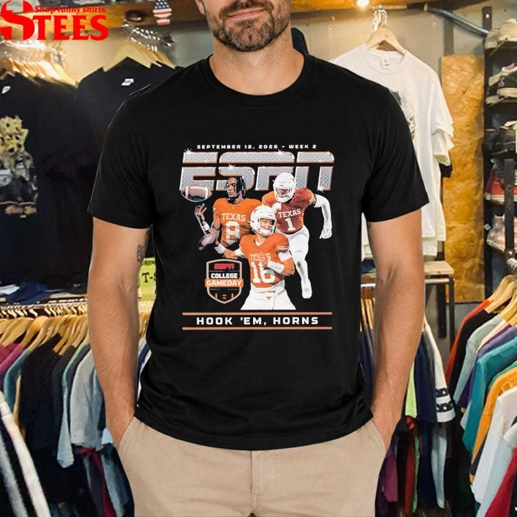 Arch Manning Texas Longhorns ESPN College Gameday Hook ‘Em Horns September 12 2026 Mag T-shirts