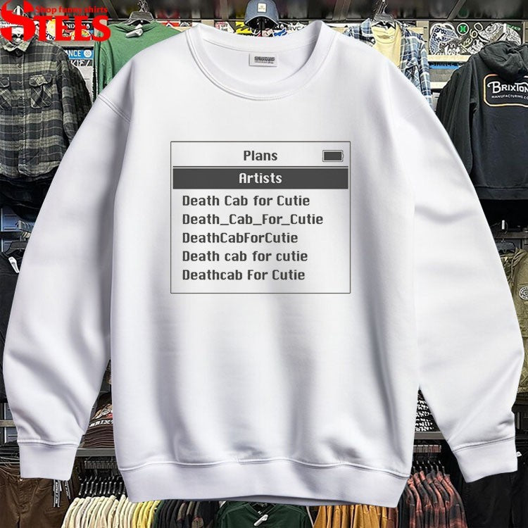 Death Cab For Cutie Plans Artists Screen T-shirts