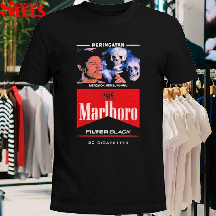 Peringatan Merokok Membunuhmu Marlboro Filter Black 20 Cigarettes T-shirts