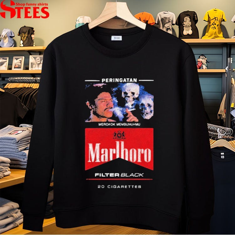 Peringatan Merokok Membunuhmu Marlboro Filter Black 20 Cigarettes T-shirts