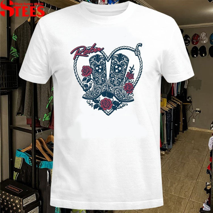 Reba Mcentire Boots And Hearts T-Shirt