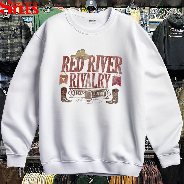 Texas Longhorns Vs Oklahoma Sooners Red River Rivalry Boots T-shirts