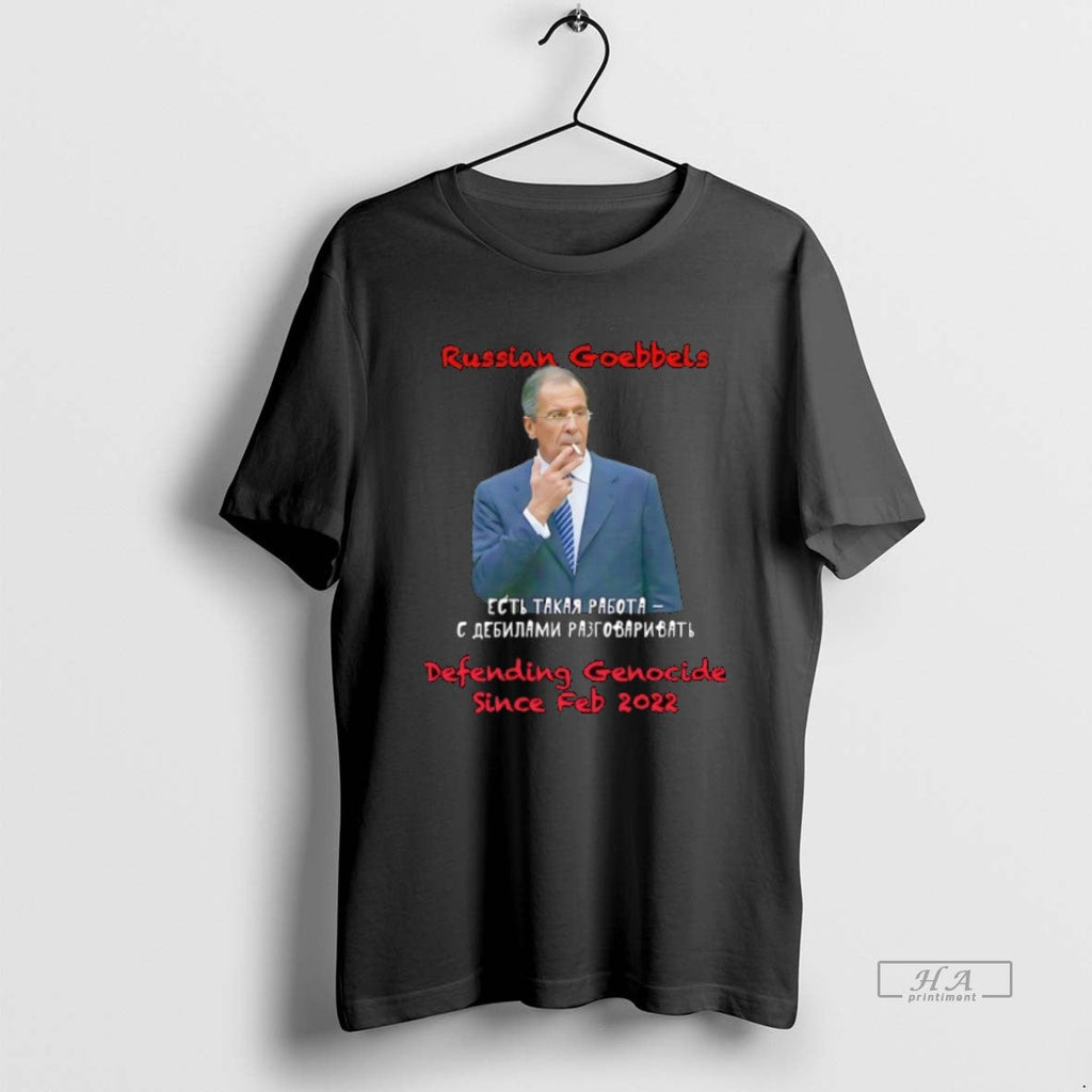 Official Trendy Sergey Lavrov Russian Goebbels Defending Genocide Since Feb 2022
