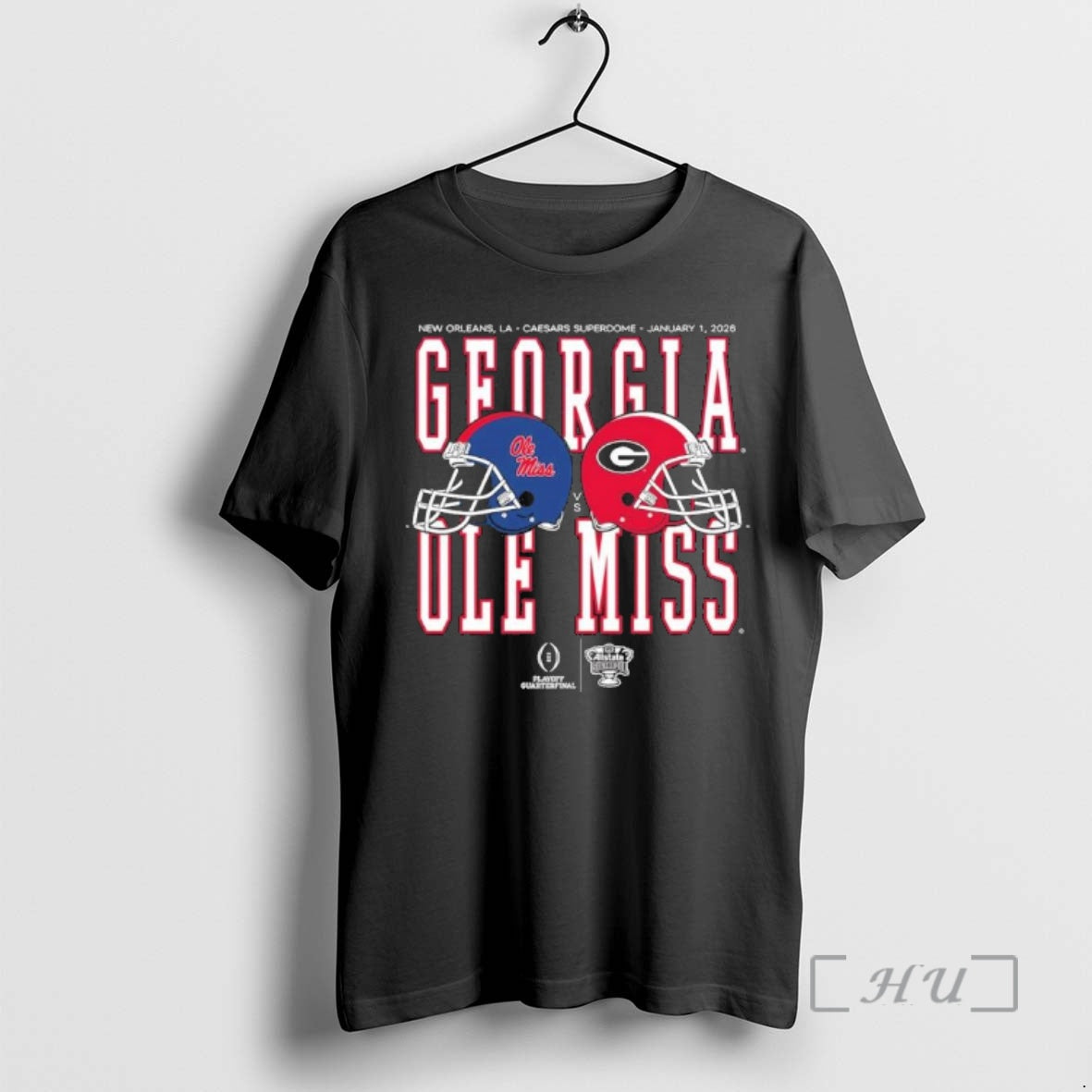 Officials Allstate Sugar Bowl 2026 Ole Miss Vs Georgia Helmet Matchup Premium T Shirts Sweater