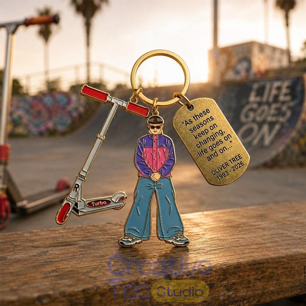 Oliver Tree Memorial Keychain Life Goes On Scooter Tribute Keychain