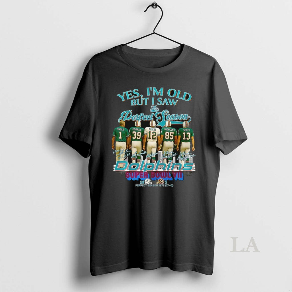 Original Don Shula Csonka Griese Buoniconti Scott Yes Im Old But I Saw Miami Dolphins