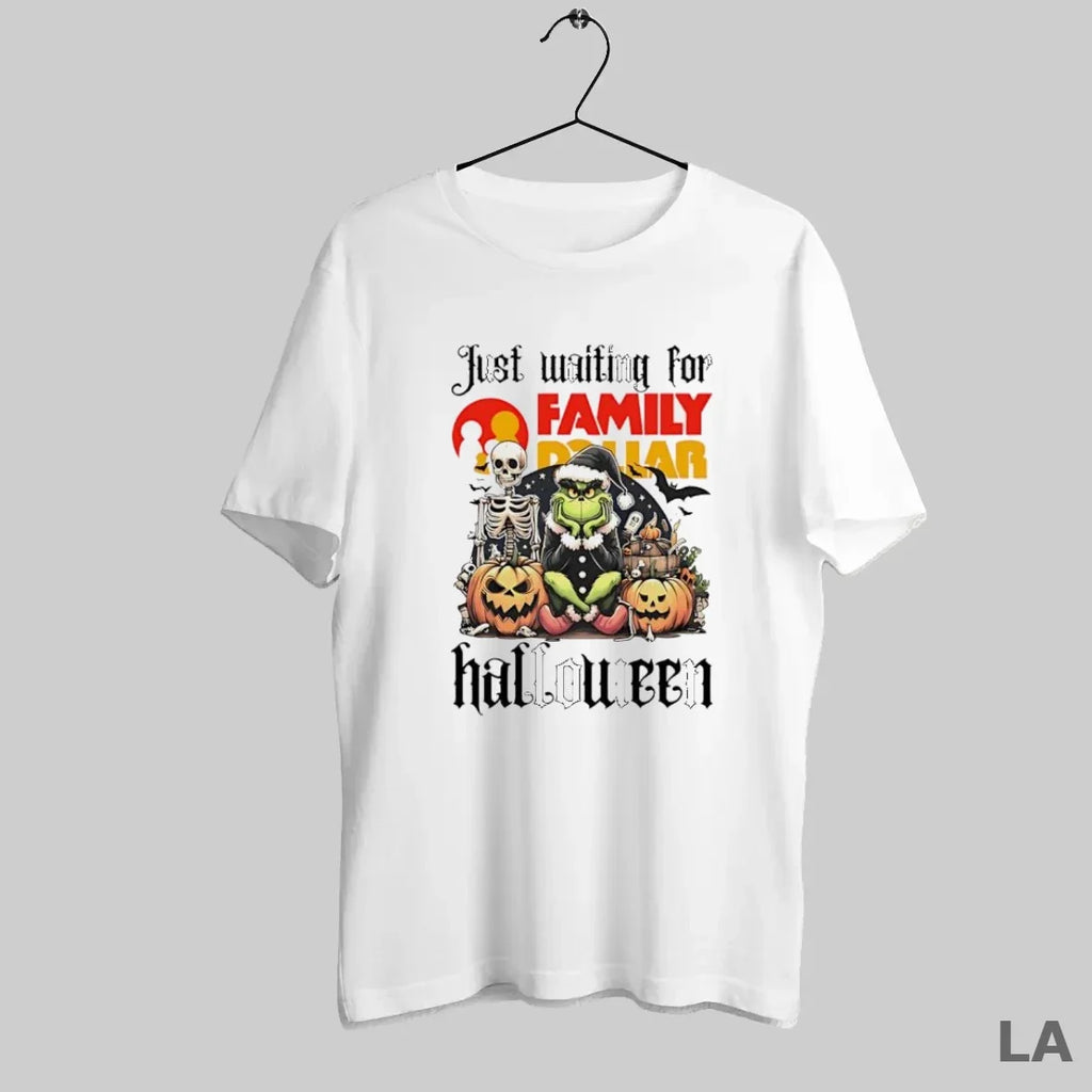 Original Family Dollar Grinch Just Waiting For Halloween Goth Graphic