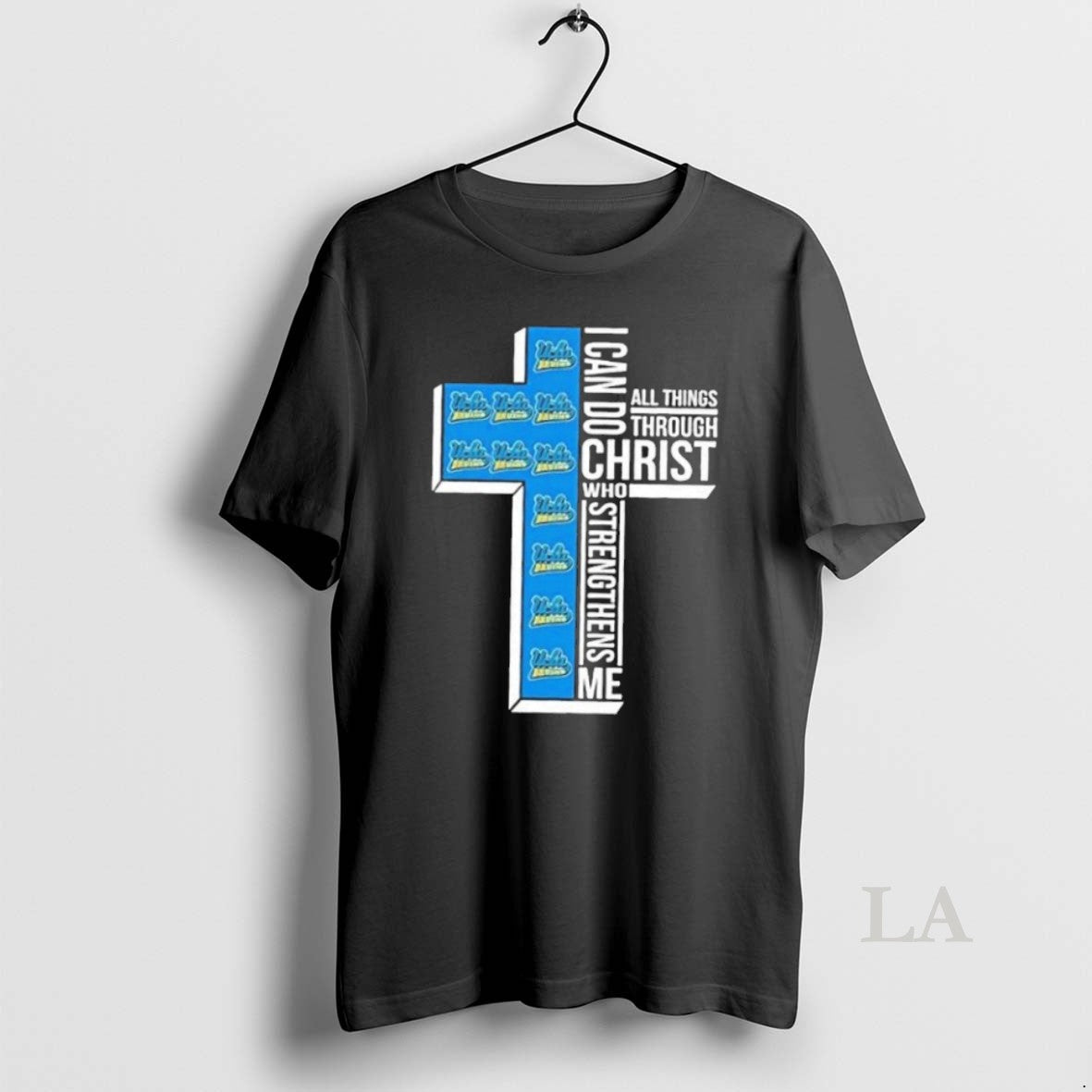 Original I Can Do All Things Through Christ Who Strengthens Me Ucla Bruins Football Cross