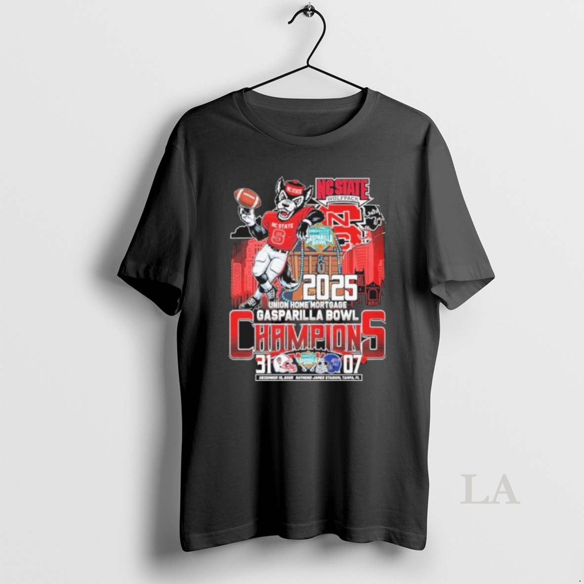 Original Nc State Wolfpack Mascot 2025 Gasparilla Bowl Champions Score