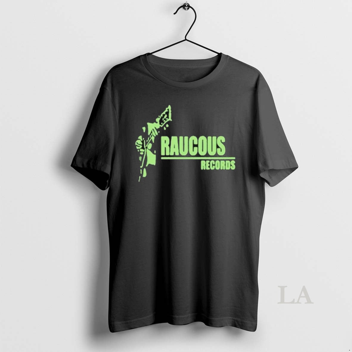 Original Raucous Records Guitar Logo