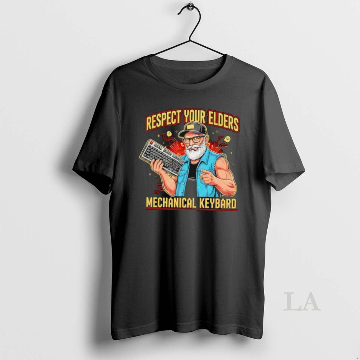 Original Respect Your Elders Mechanical Keyboard Funny Gamer Tech