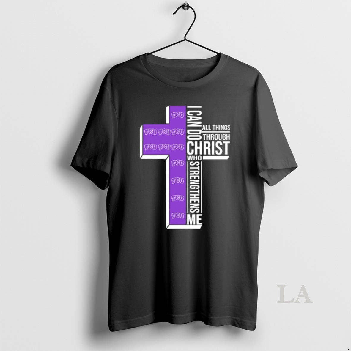 Original Tcu Horned Frogs Cross I Can Do All Things Through Christ Who Strengthen Me