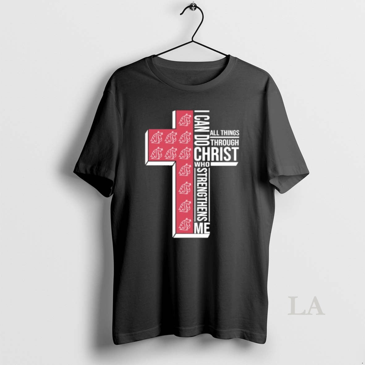 Original Washington State Cougars Cross I Can Do All Things Through Christ Who Strengthen Me