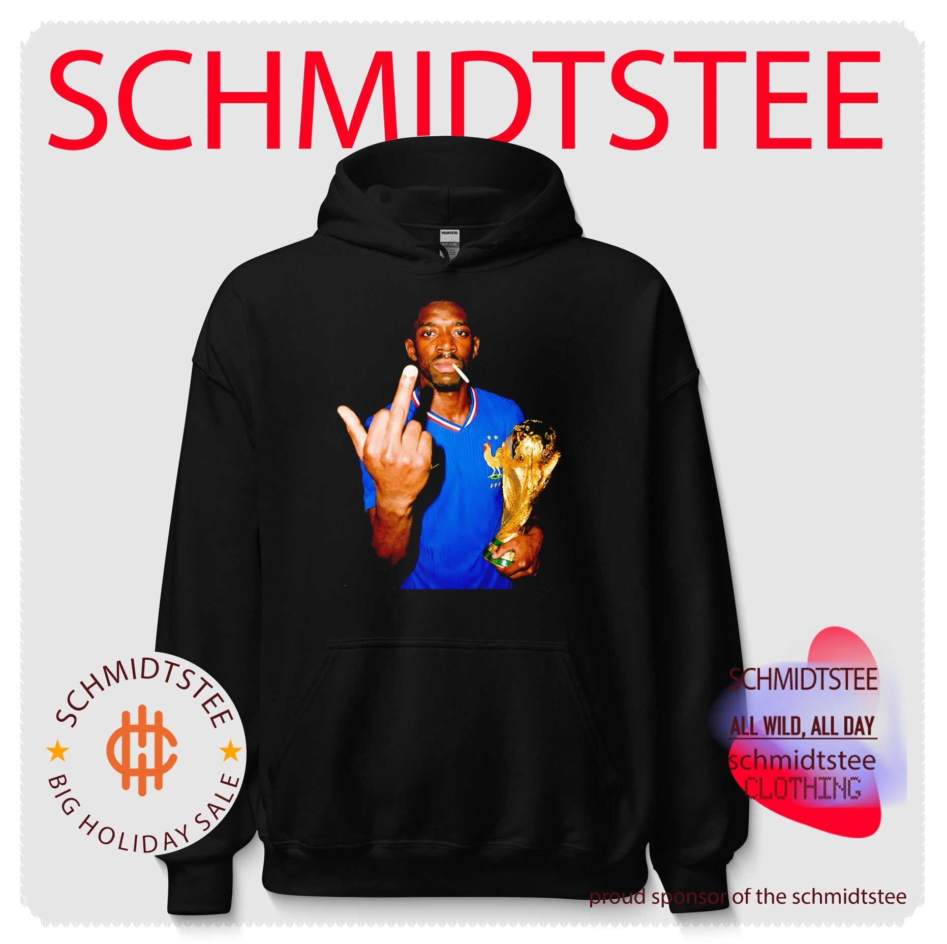 Ousmane Dembele France FC middle finger and trophy shirt