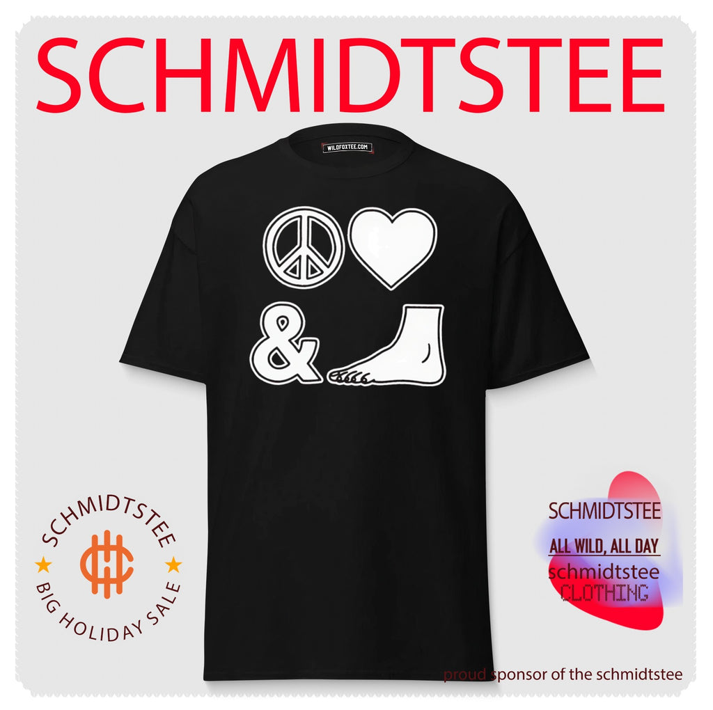 Peace Love and Feet Heart Symbol Foot shirt