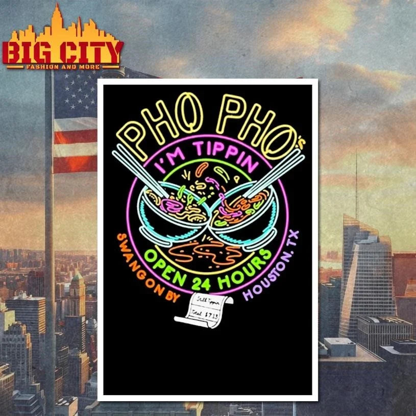 Pho Pho Im Tippin Open 24 Hours Logo Shirt Unisex