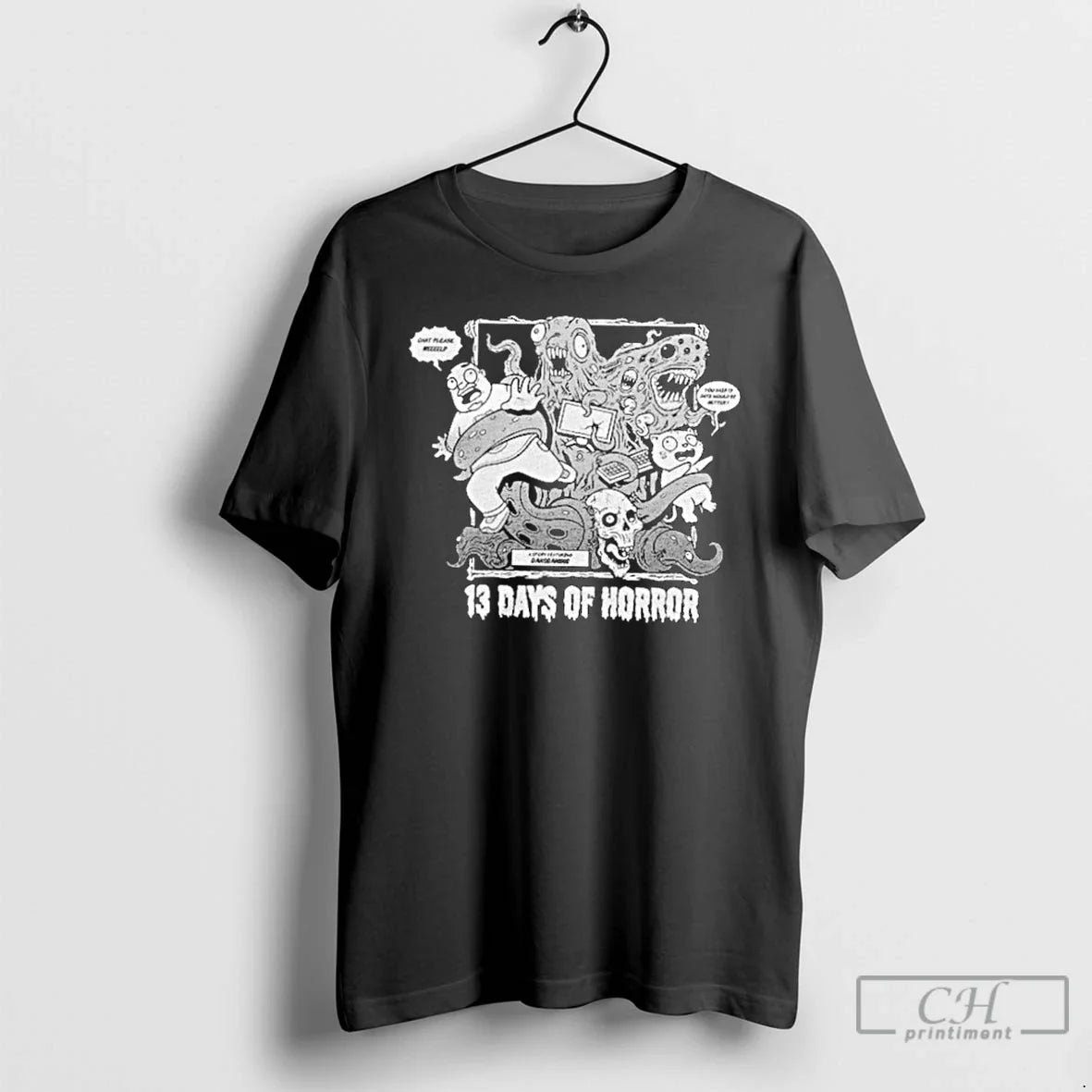 Premium 13 Days Of Horror Screen T Shirts