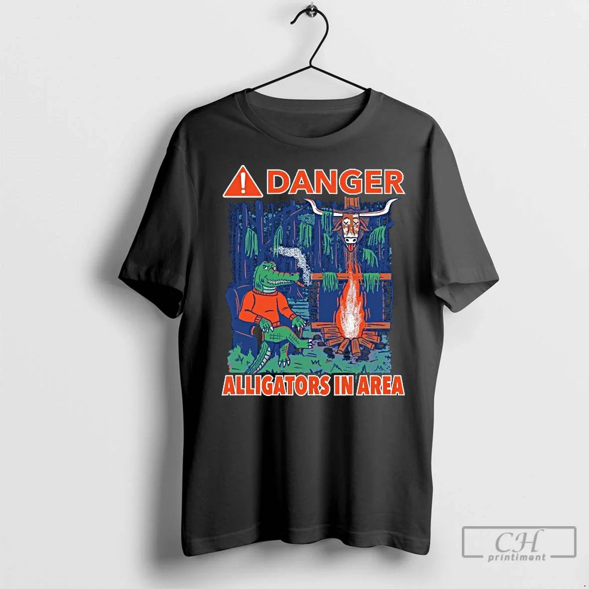 Premium Florida Gators Vs Texas Longhorns Danger Alligators In Area Mascot