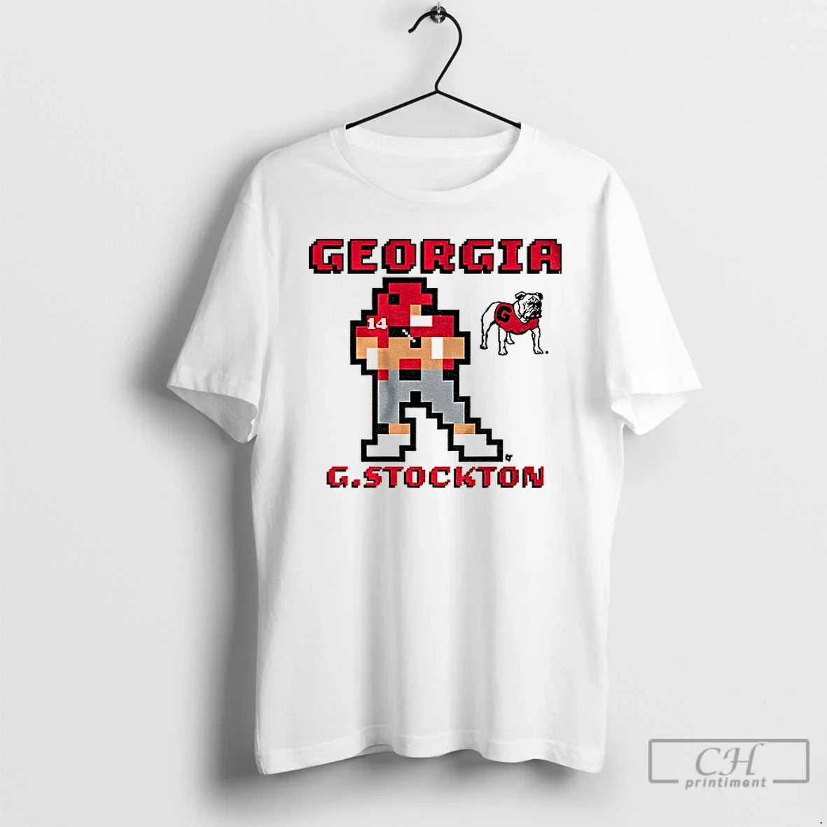 Premium Gunner Stockton 8 Bit Retro Baller Georgia Bulldogs Football 2025 T Shirts