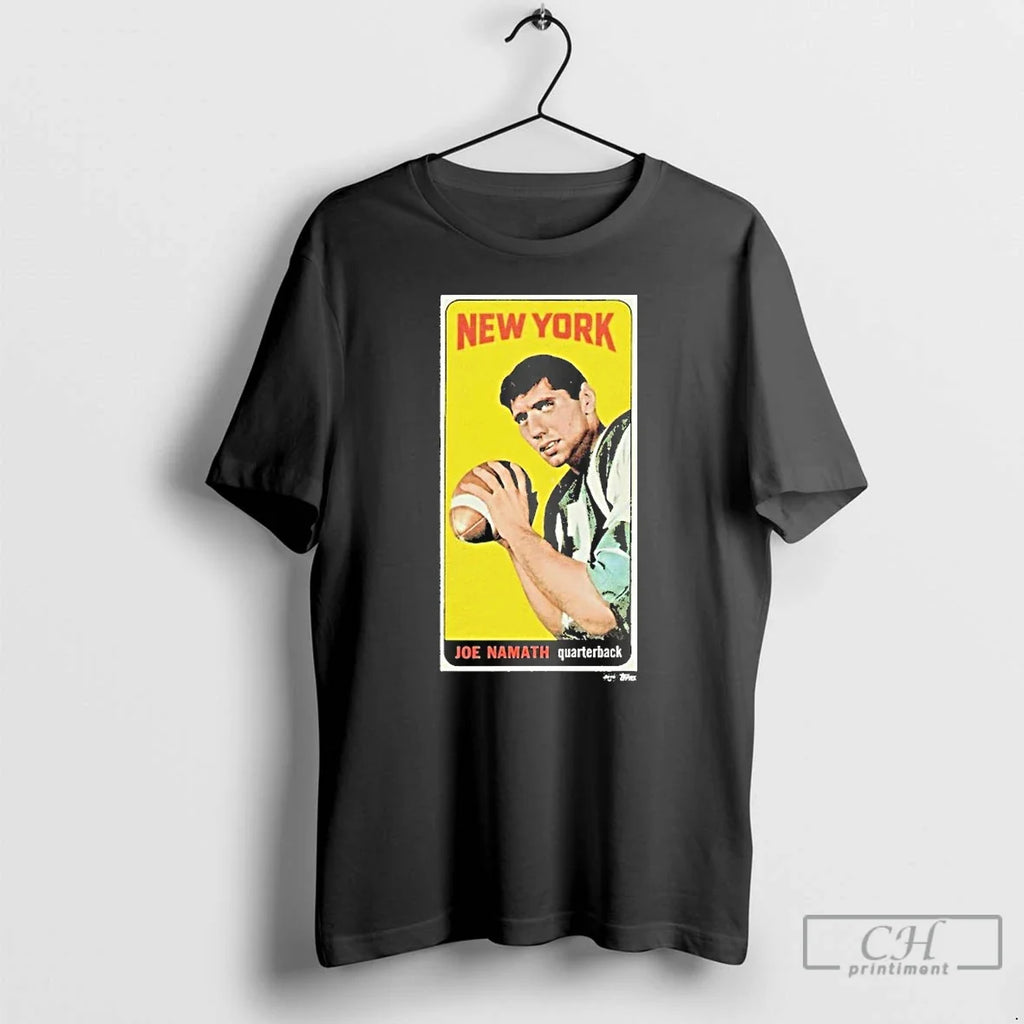Premium New York Jets Joe Namath Quarterback Trading Card T Shirts