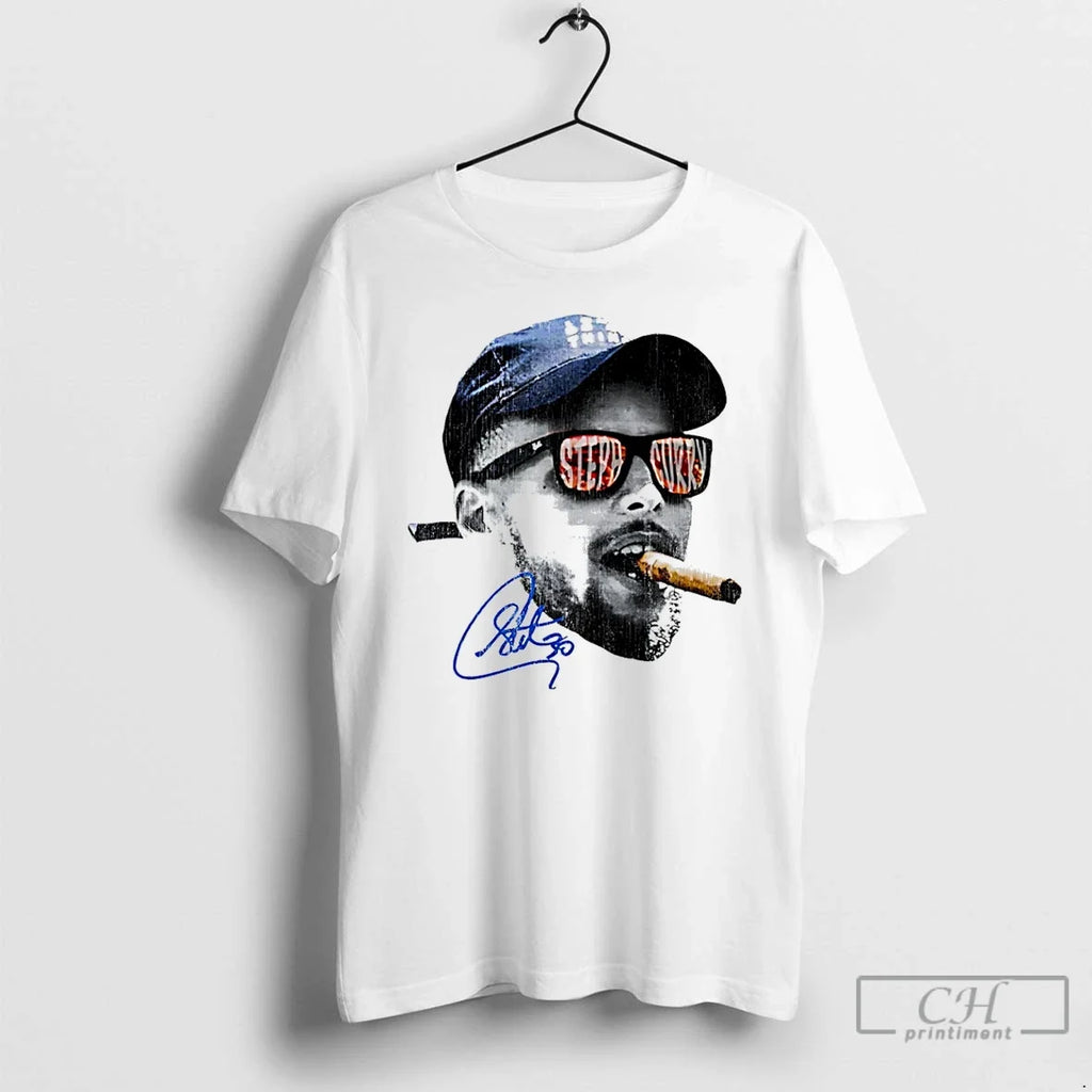 Premium Stephen Curry Golden State Warriors Curry Head Smoking T Shirts