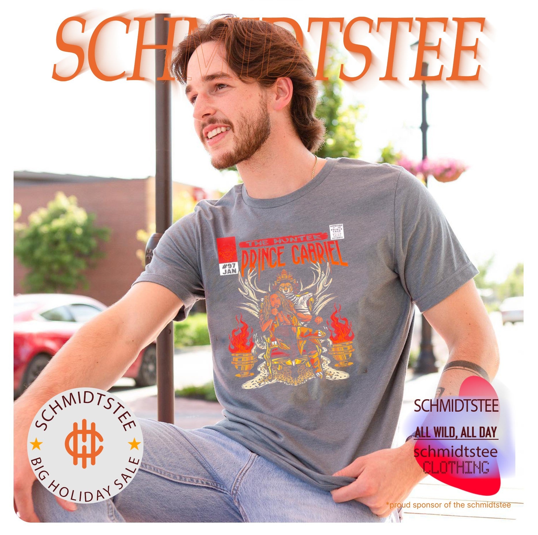 Prince Gabriel The Hunter comic cover style shirt