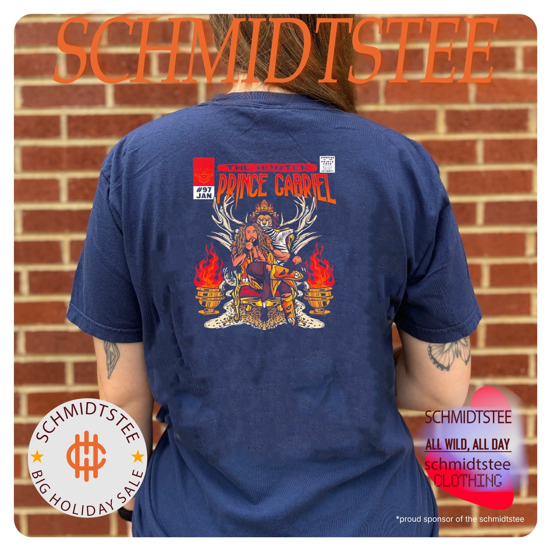 Prince Gabriel The Hunter comic cover style shirt