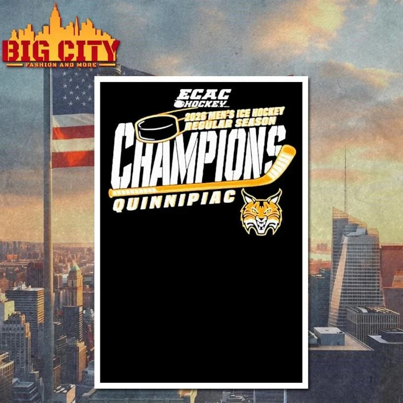 Quinnipiac Men’s Ice Hockey 2026 ECAC Regular Season Champions logo Shirt Unisex